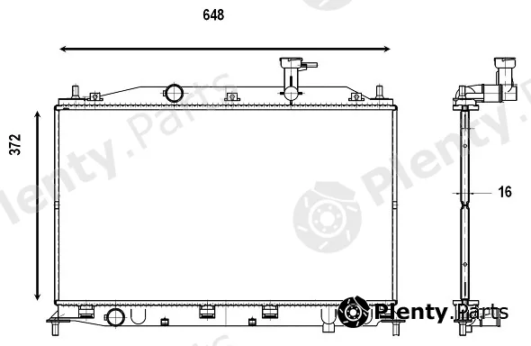 Valeo Mx 735586 — Radiator, engine cooling