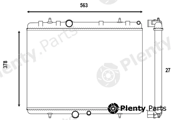 Valeo Mx 732894 — Radiator, engine cooling