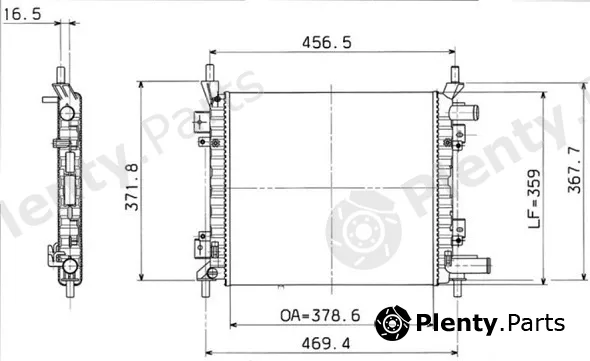Valeo Mx 555820 — Radiator, engine cooling