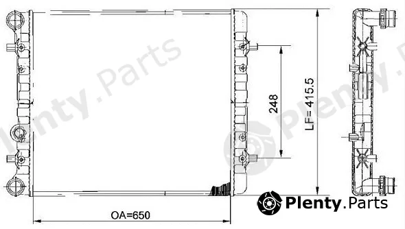 Valeo Mx 555726 — Radiator, engine cooling