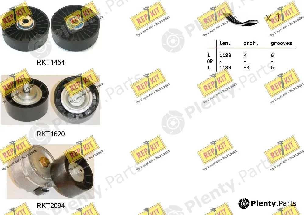 Repkit RKTA0122 — V-Ribbed Belt Set