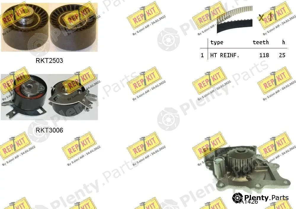 Repkit RKTK1075PA — Water Pump & Timing Belt Kit