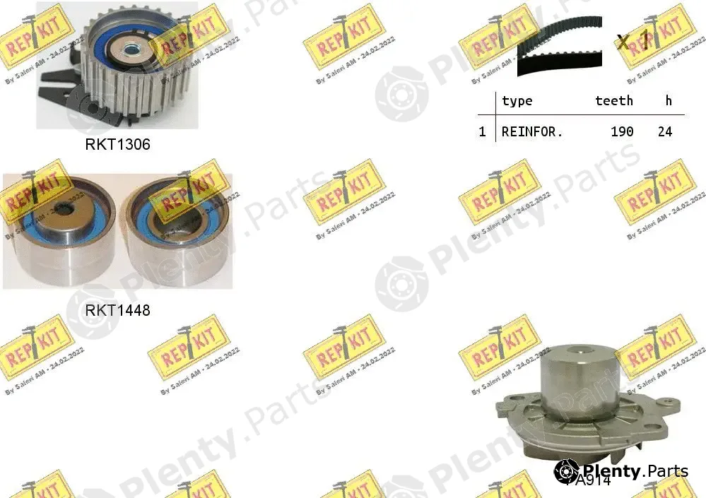 Repkit RKTK0853PA — Water Pump & Timing Belt Kit