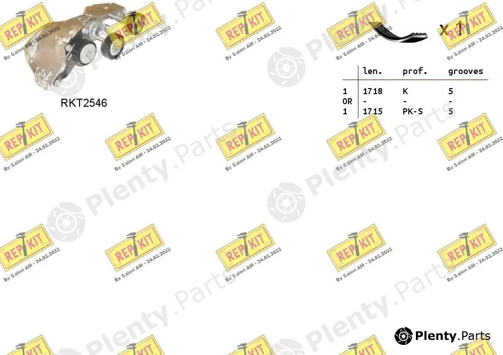 Repkit RKTA0030 — V-Ribbed Belt Set