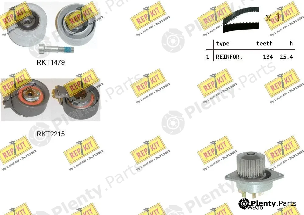 Repkit RKTK0923PA — Water Pump & Timing Belt Kit