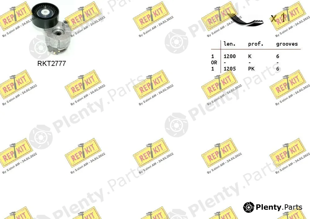 Repkit RKTA0034 — V-Ribbed Belt Set