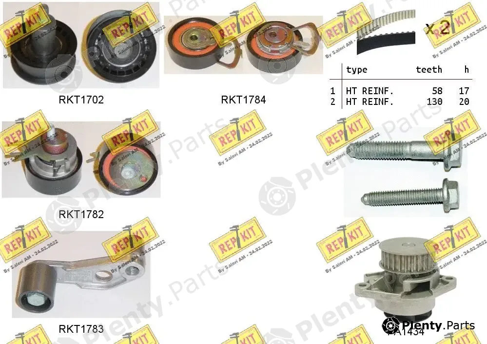 Repkit RKTK0919PA — Water Pump & Timing Belt Kit