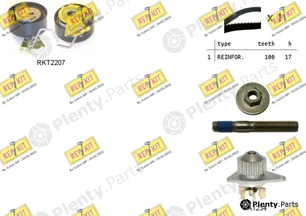Repkit RKTK0858PA — Water Pump & Timing Belt Kit