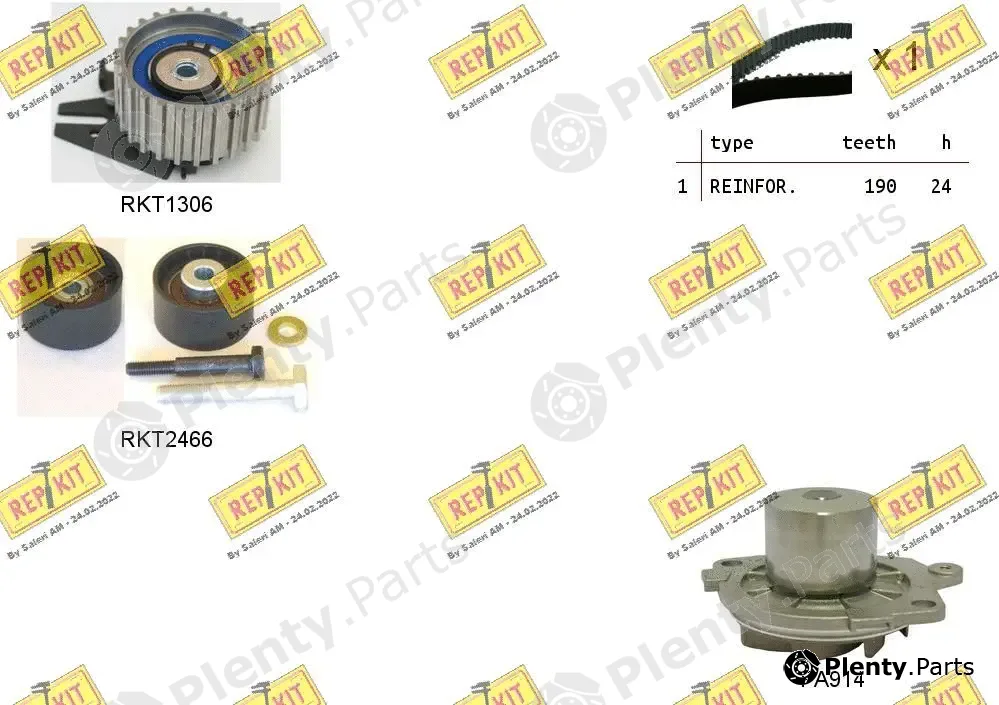 Repkit RKTK0936PA — Water Pump & Timing Belt Kit