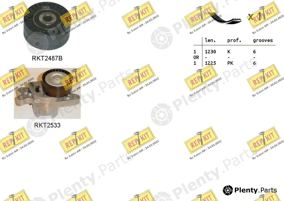 Repkit RKTA0077 — V-Ribbed Belt Set