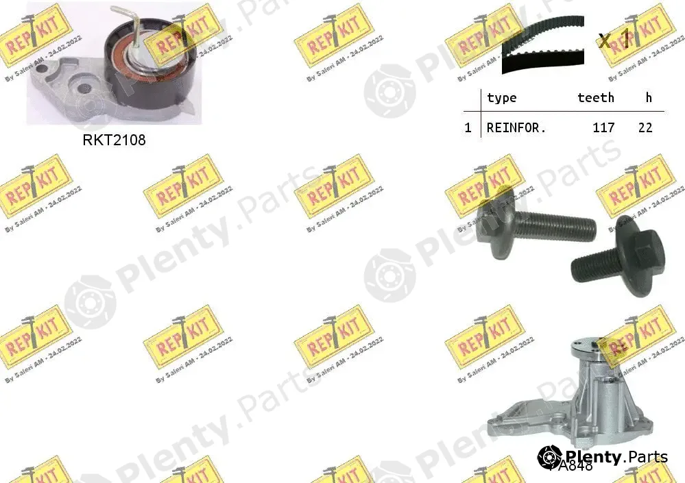 Repkit RKTK0869PA — Water Pump & Timing Belt Kit