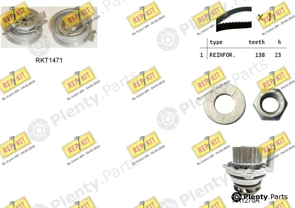 Repkit RKTK0821PA — Water Pump & Timing Belt Kit