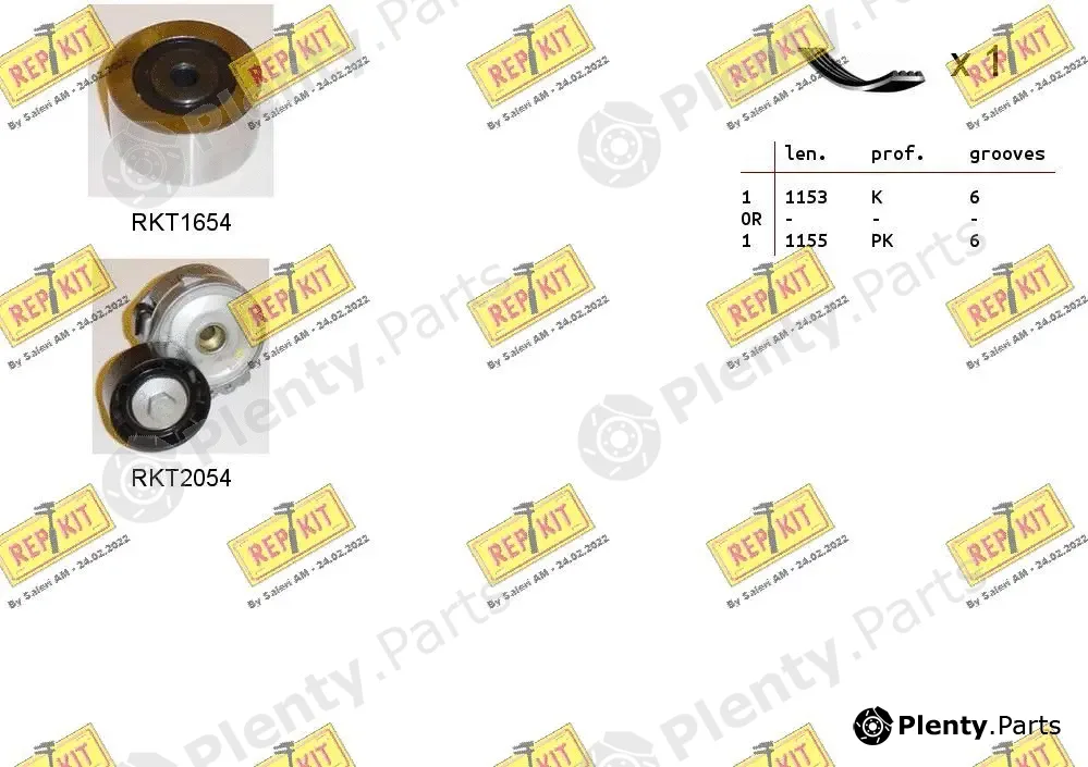 Repkit RKTA0132 — V-Ribbed Belt Set