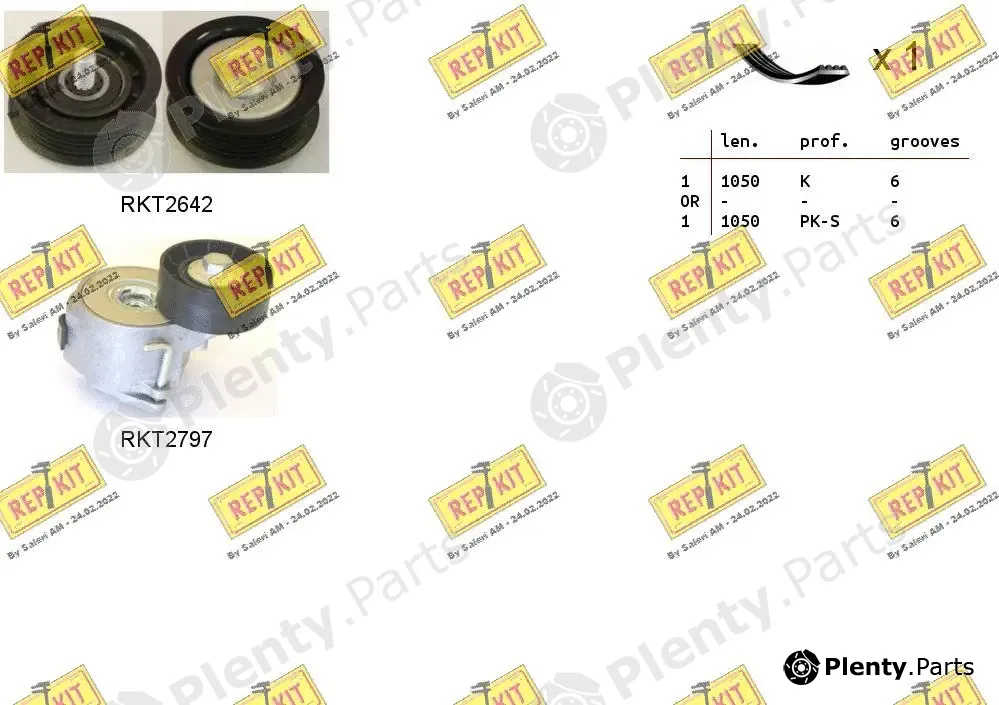 Repkit RKTA0129 — V-Ribbed Belt Set