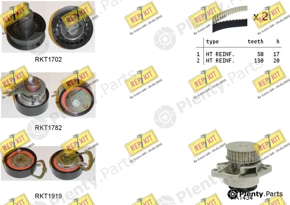 Repkit RKTK1171PA — Water Pump & Timing Belt Kit