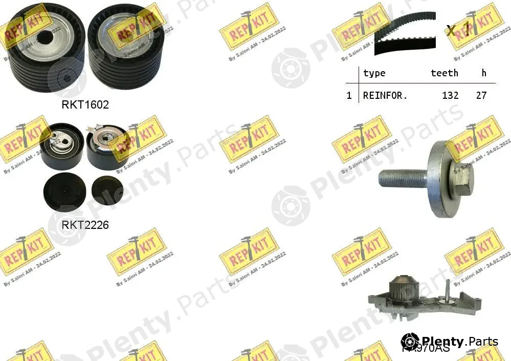 Repkit RKTK0912PA — Water Pump & Timing Belt Kit