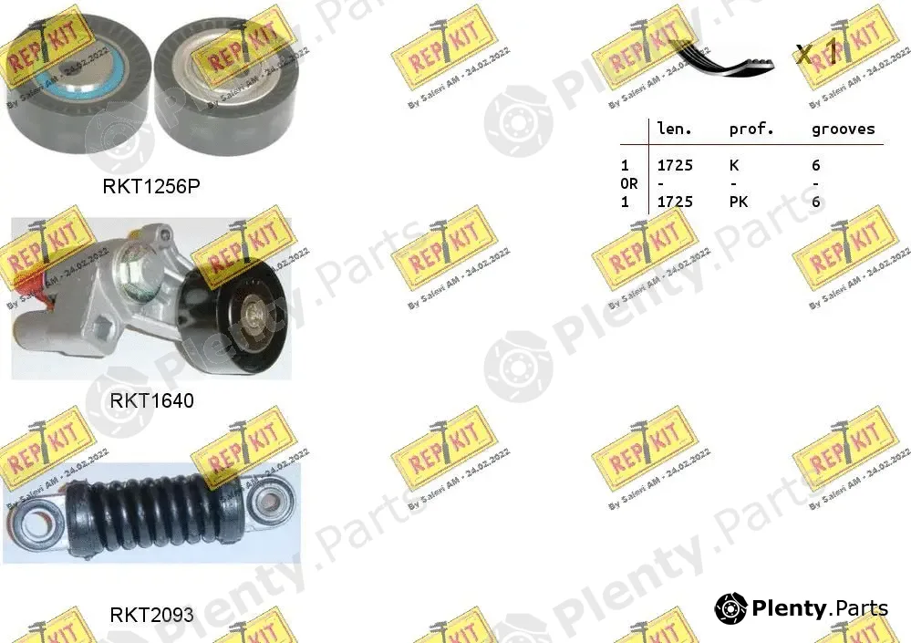 Repkit RKTA0089 — V-Ribbed Belt Set