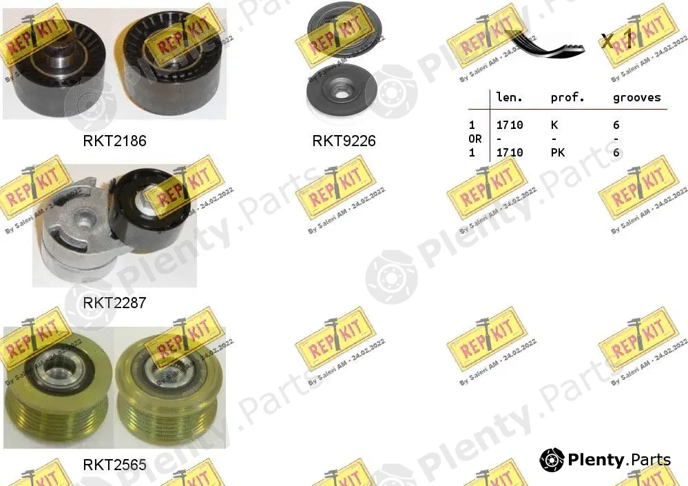 Repkit RKTA0065 — V-Ribbed Belt Set