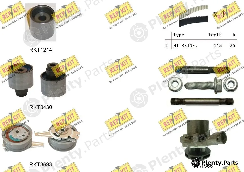 Repkit RKTK1166PA — Water Pump & Timing Belt Kit