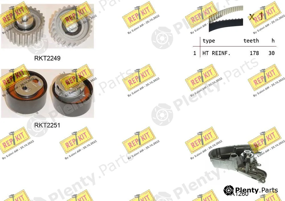 Repkit RKTK0925PA — Water Pump & Timing Belt Kit