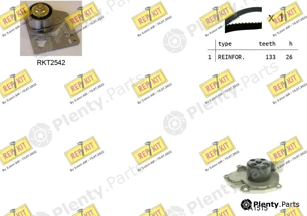 Repkit RKTK0931PA2 — Water Pump & Timing Belt Kit