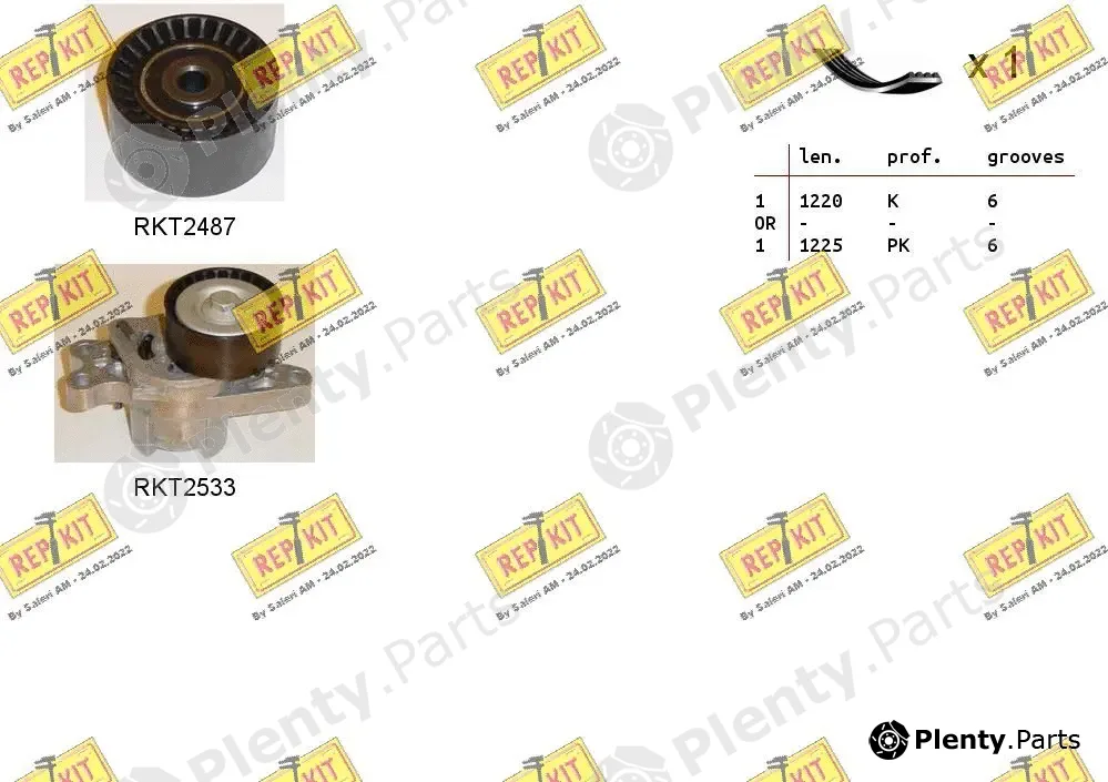 Repkit RKTA0123 — V-Ribbed Belt Set
