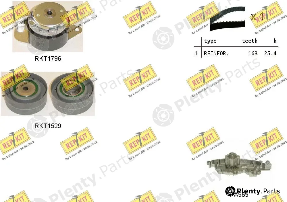 Repkit RKTK0905PA — Water Pump & Timing Belt Kit