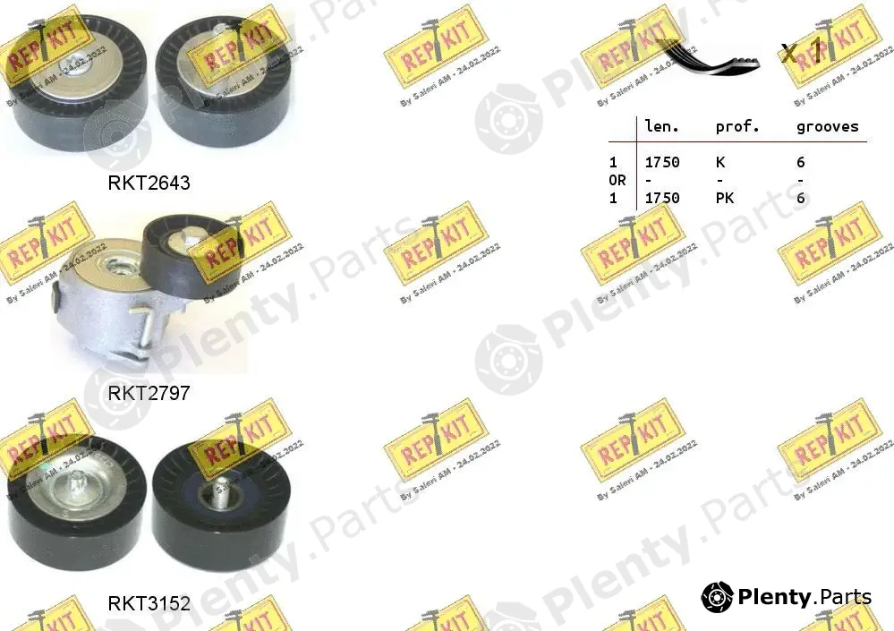 Repkit RKTA0092 — V-Ribbed Belt Set