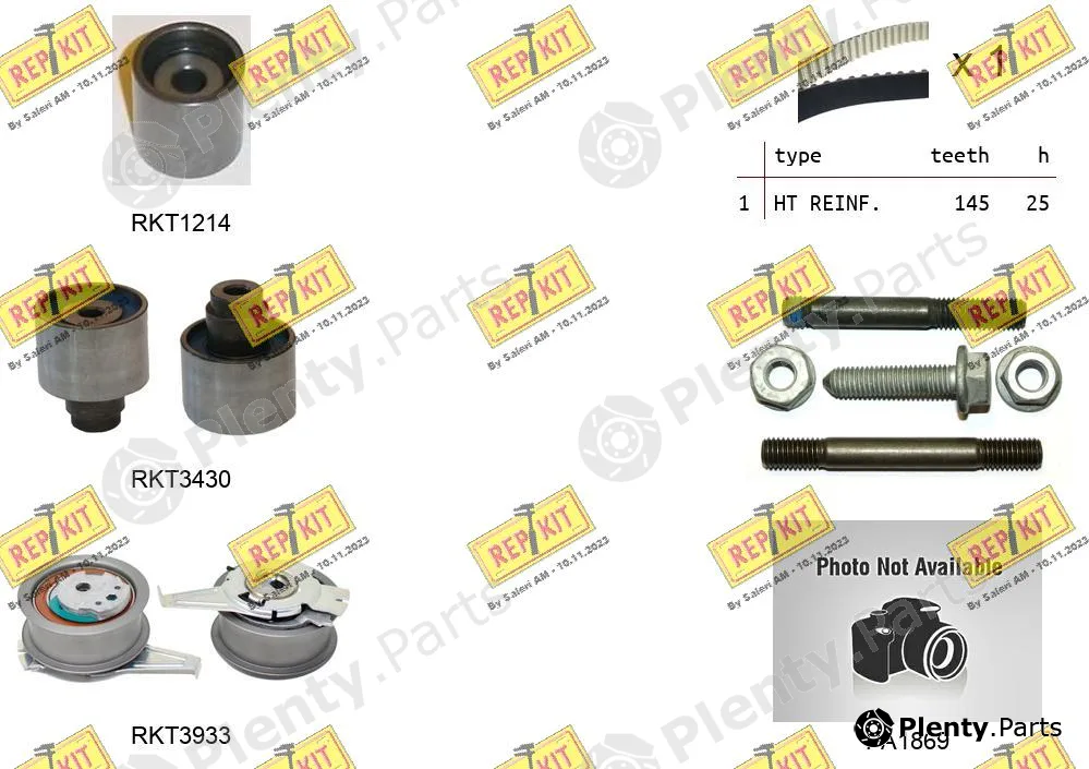 Repkit RKTK1288PA3 — Water Pump & Timing Belt Kit