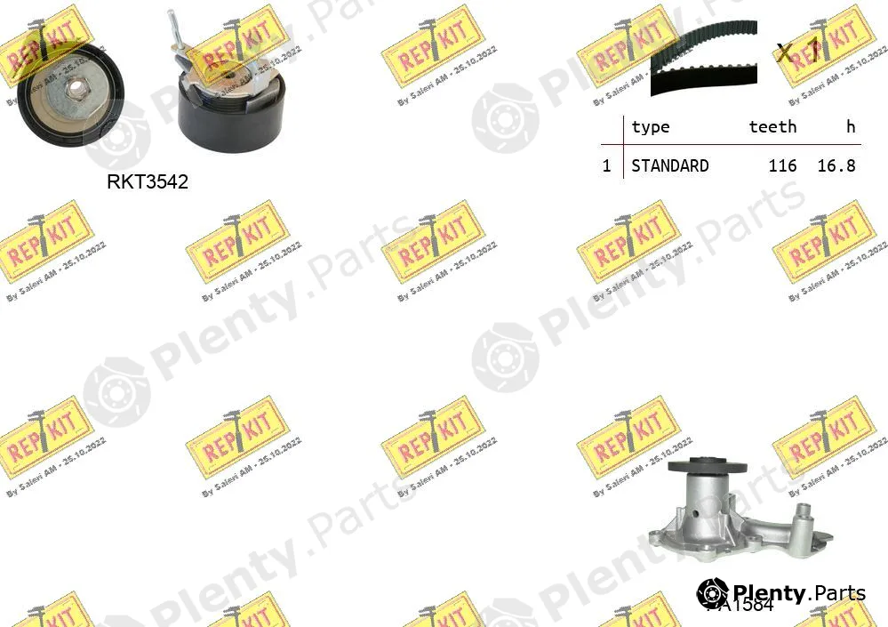 Repkit RKTK1295PA — Water Pump & Timing Belt Kit
