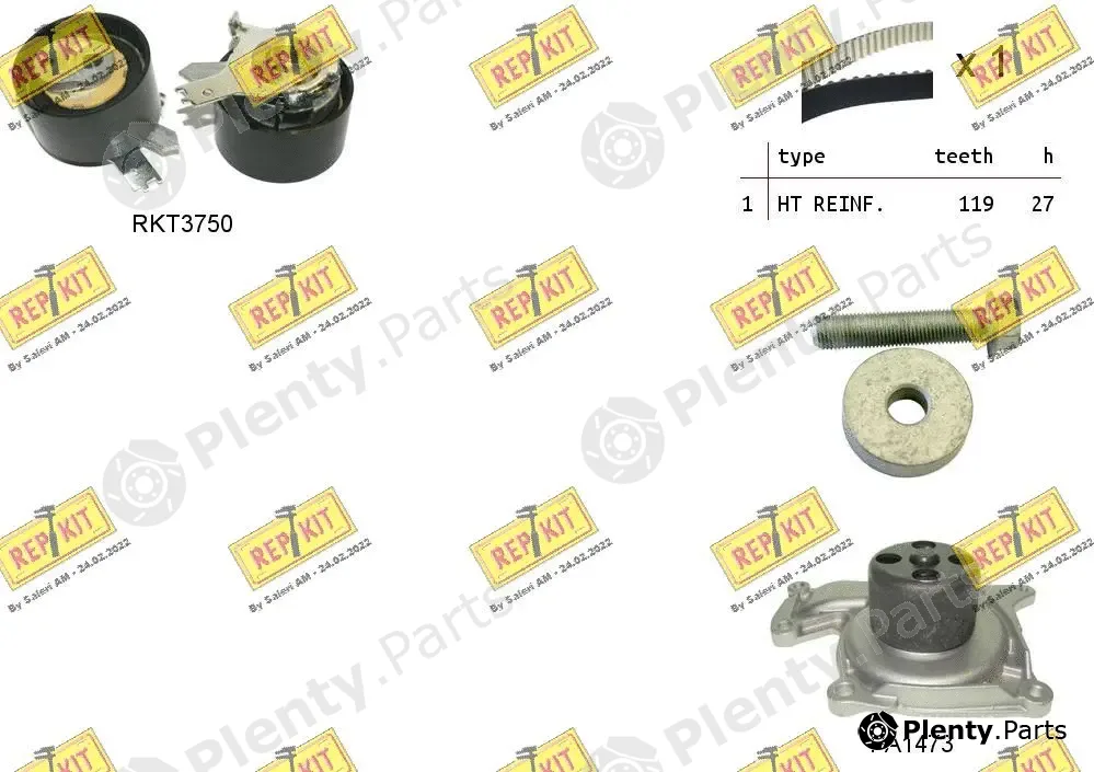 Repkit RKTK1291PA — Water Pump & Timing Belt Kit