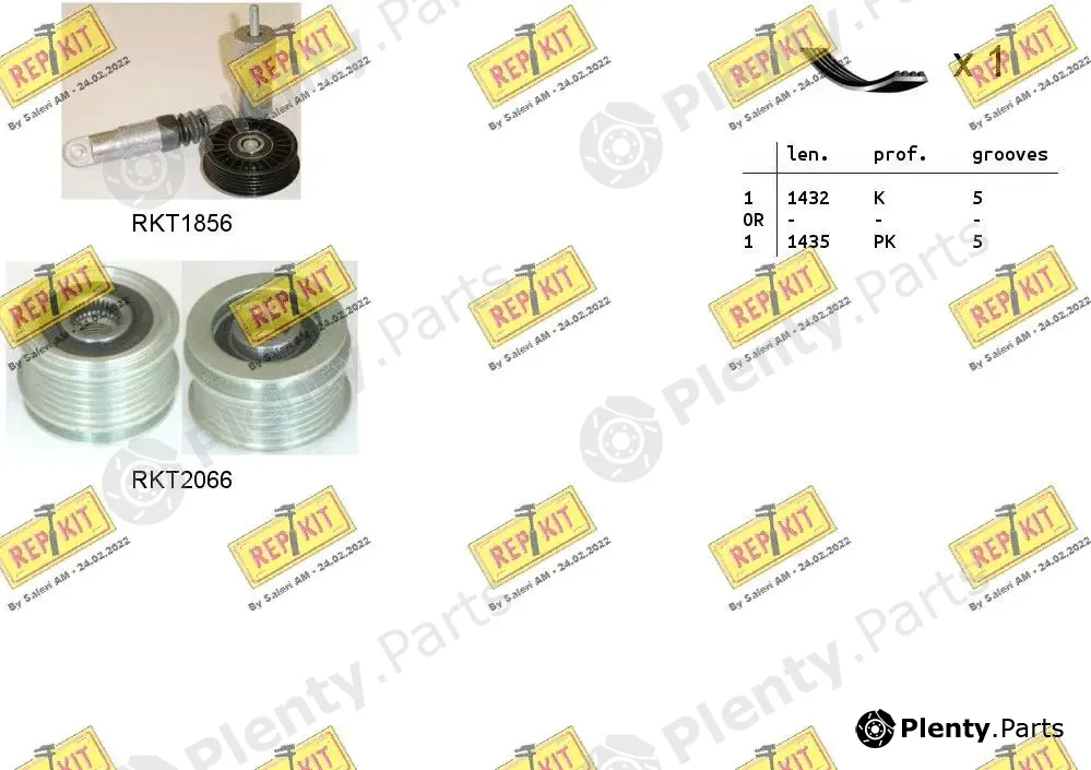Repkit RKTA0073 — V-Ribbed Belt Set
