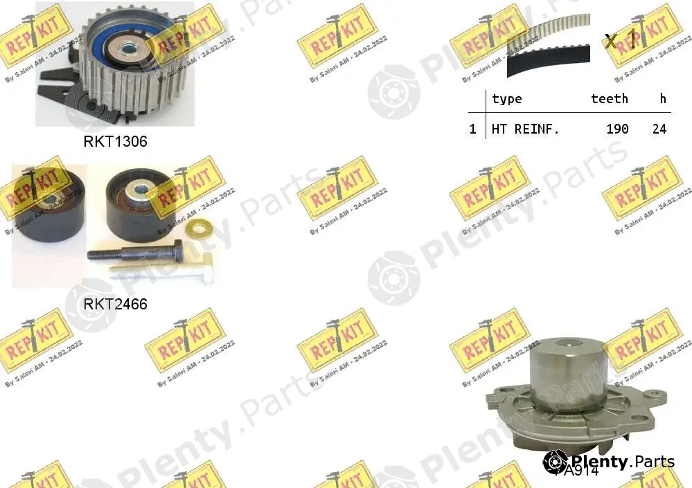 Repkit RKTK1093PA — Water Pump & Timing Belt Kit