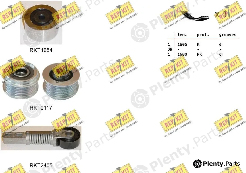 Repkit RKTA0082 — V-Ribbed Belt Set