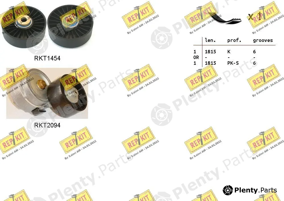 Repkit RKTA0126 — V-Ribbed Belt Set