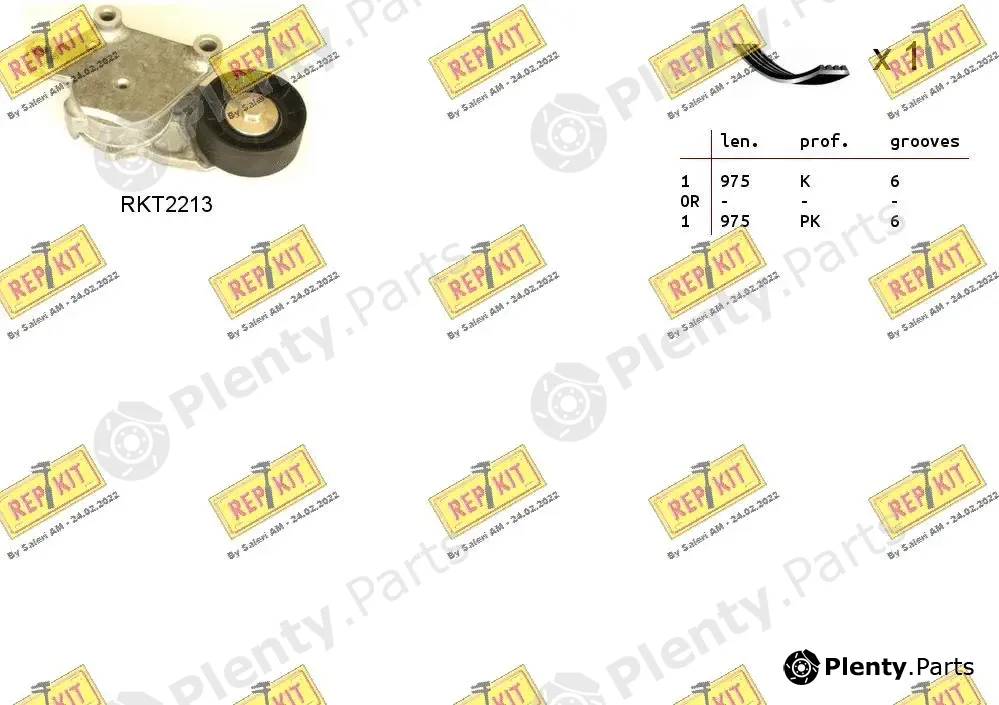 Repkit RKTA0036 — V-Ribbed Belt Set