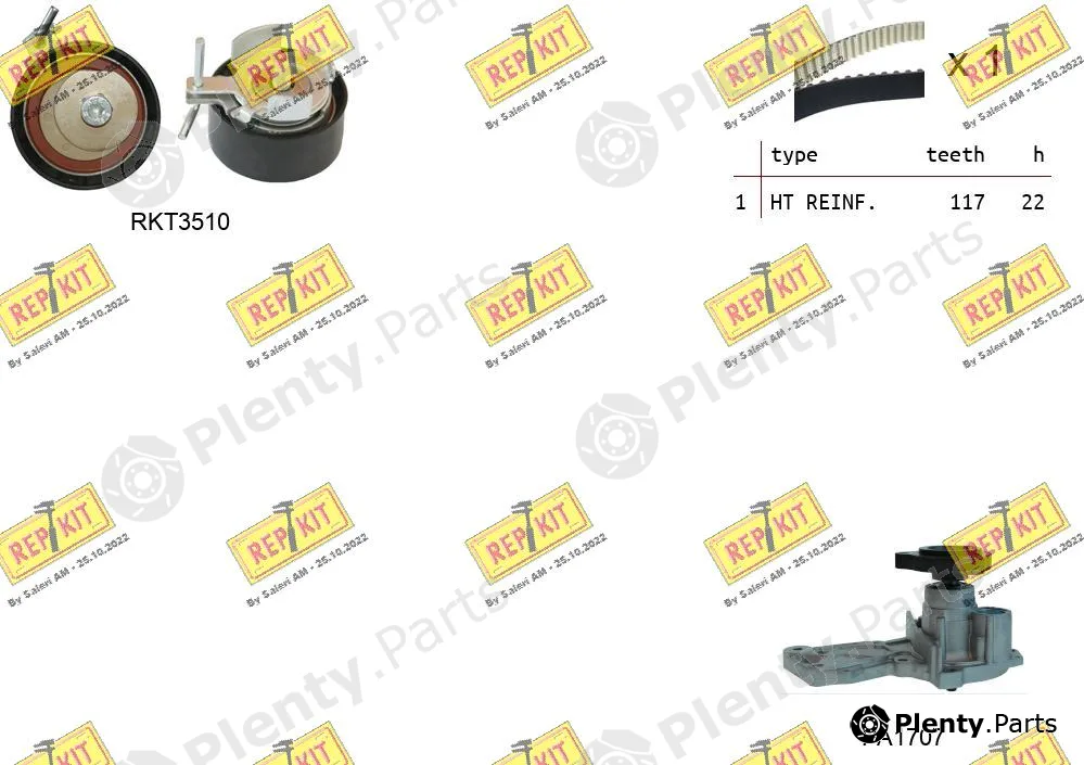 Repkit RKTK1164PA2 — Water Pump & Timing Belt Kit
