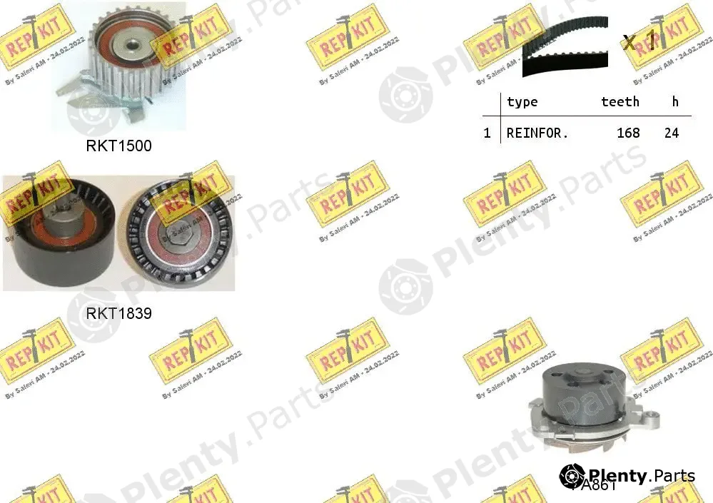 Repkit RKTK0944PA — Water Pump & Timing Belt Kit