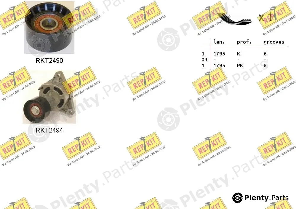 Repkit RKTA0050 — V-Ribbed Belt Set