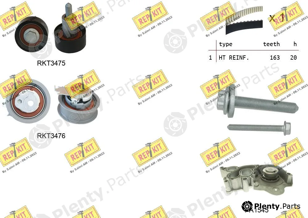 Repkit RKTK1174PA2 — Water Pump & Timing Belt Kit