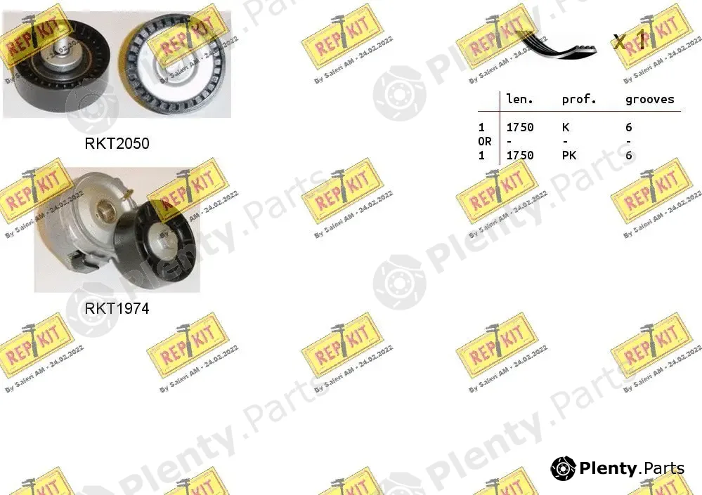 Repkit RKTA0093 — V-Ribbed Belt Set