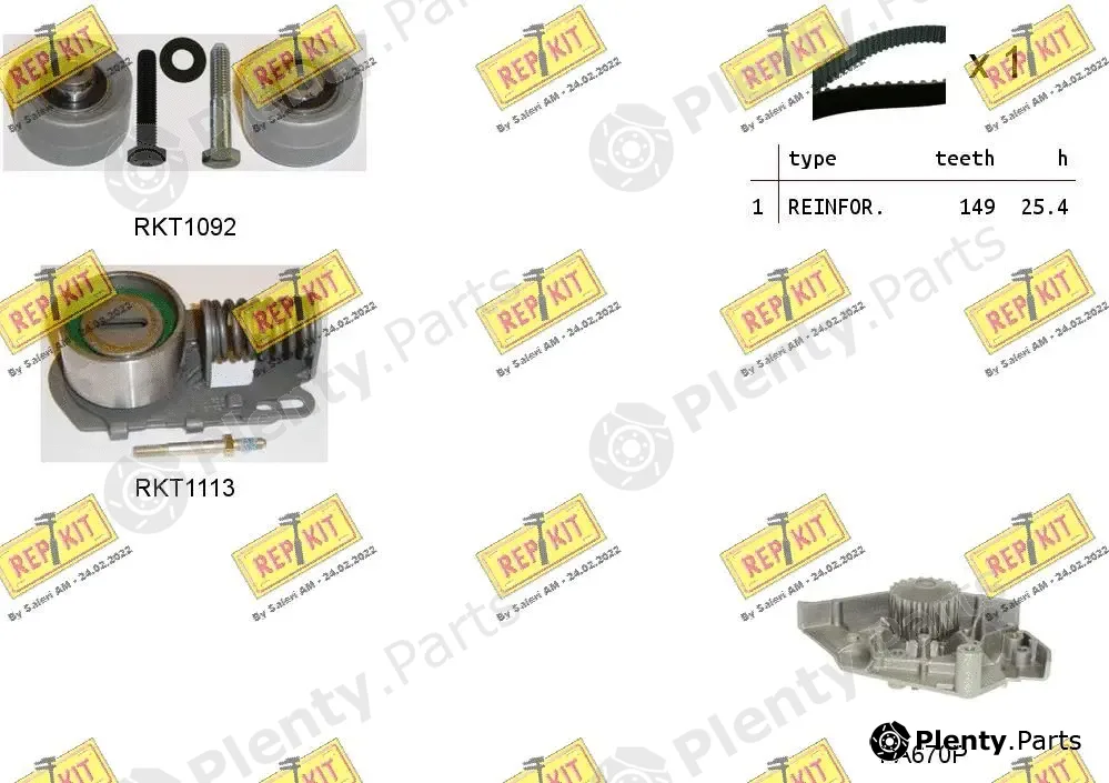 Repkit RKTK1038PA — Water Pump & Timing Belt Kit