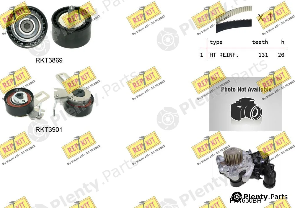Repkit RKTK1287PA2 — Water Pump & Timing Belt Kit