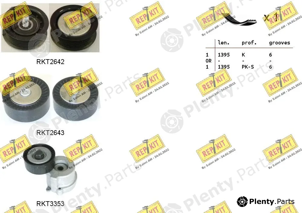 Repkit RKTA0080 — V-Ribbed Belt Set