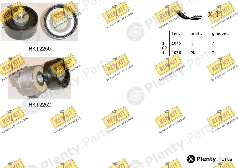 Repkit RKTA0053 — V-Ribbed Belt Set