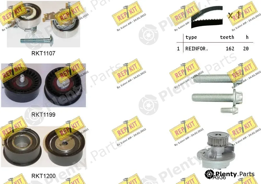 Repkit RKTK0848PA — Water Pump & Timing Belt Kit