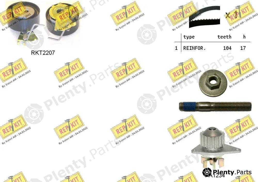 Repkit RKTK0859PA — Water Pump & Timing Belt Kit