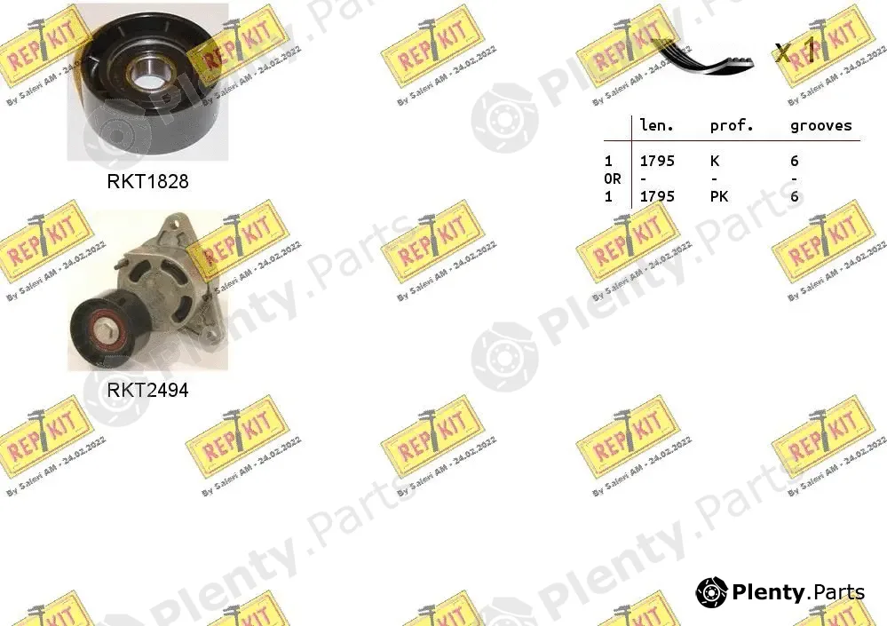 Repkit RKTA0097 — V-Ribbed Belt Set