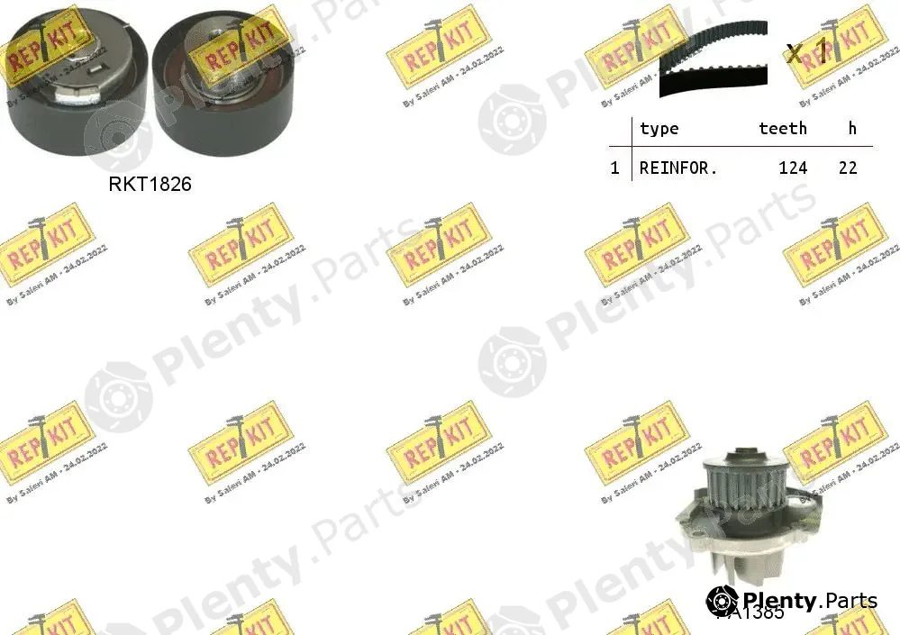 Repkit RKTK0842PA2 — Water Pump & Timing Belt Kit