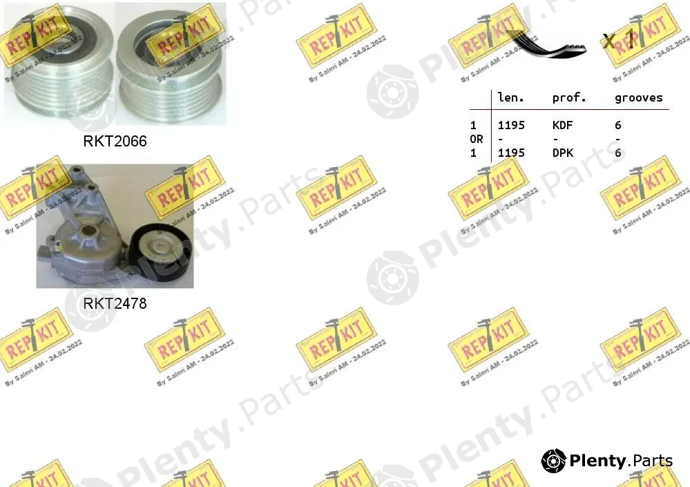 Repkit RKTA0045 — V-Ribbed Belt Set
